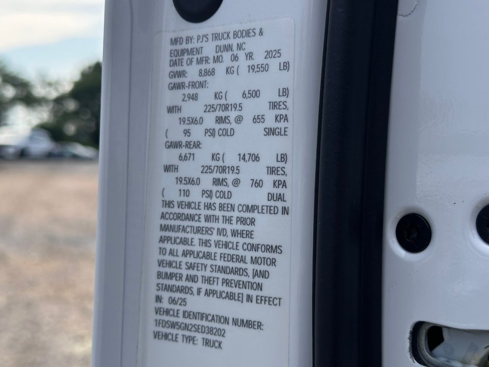 2025 Ford F-550SD PJs Landscape Dump Body with Underbody Toolbox