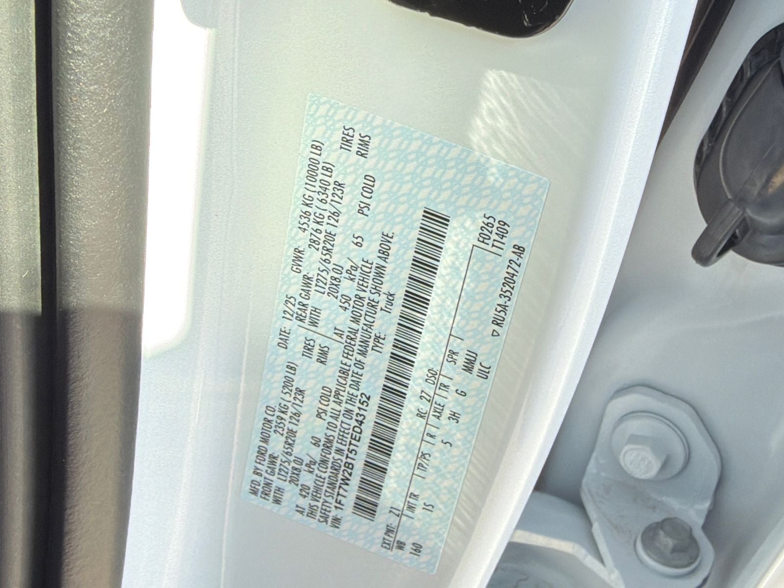 2026 Ford F-250SD XL Crew Cab 6.75 Foot Bed