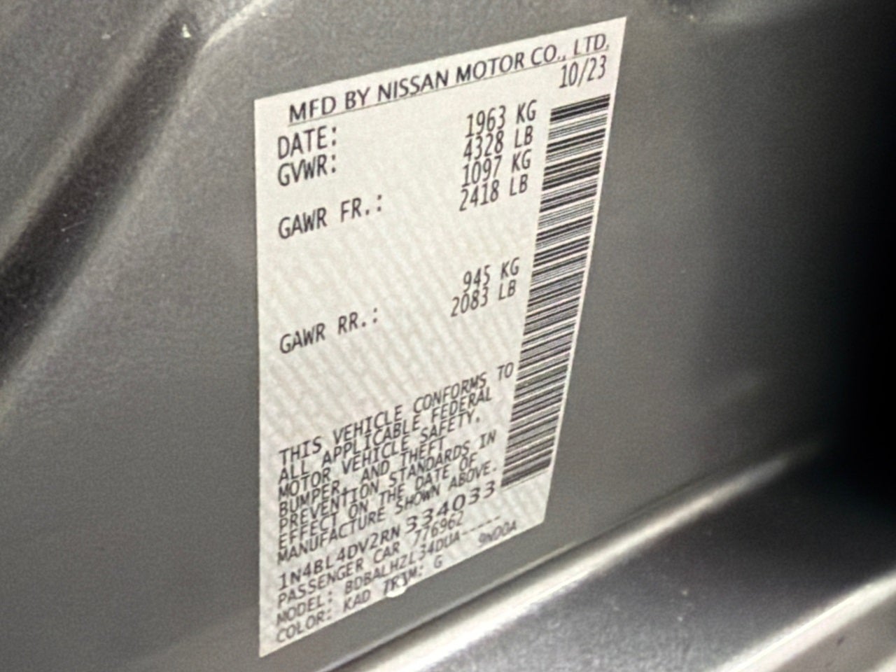 2024 Nissan Altima 2.5 SV