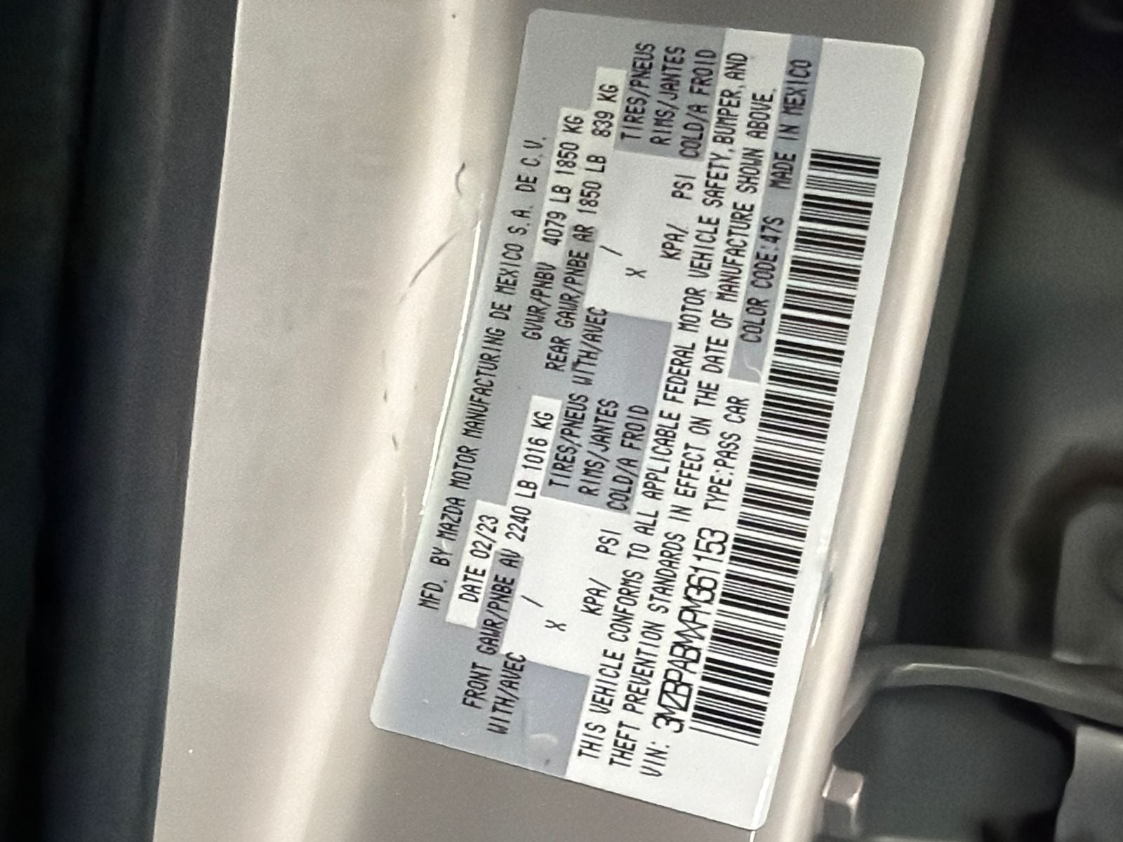 2023 Mazda Mazda3 2.5 S Select Package