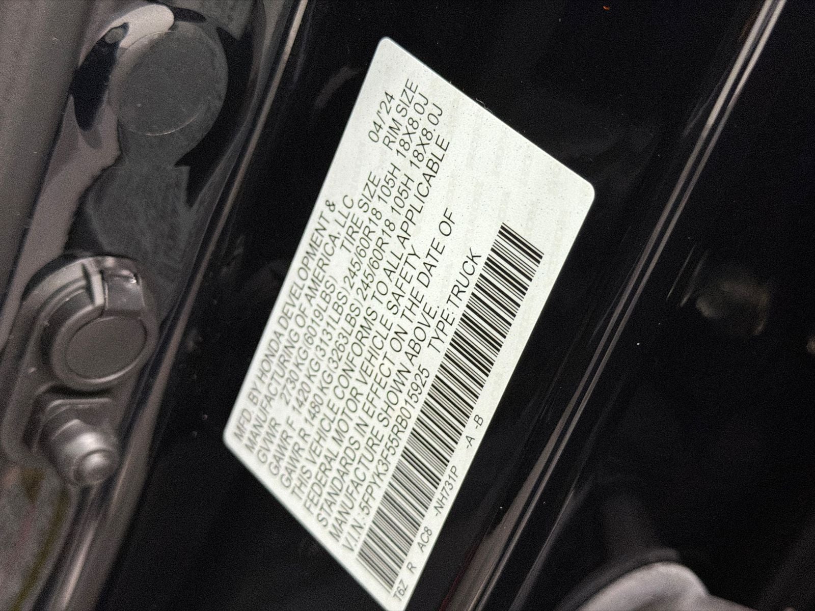 2024 Honda Ridgeline RTL
