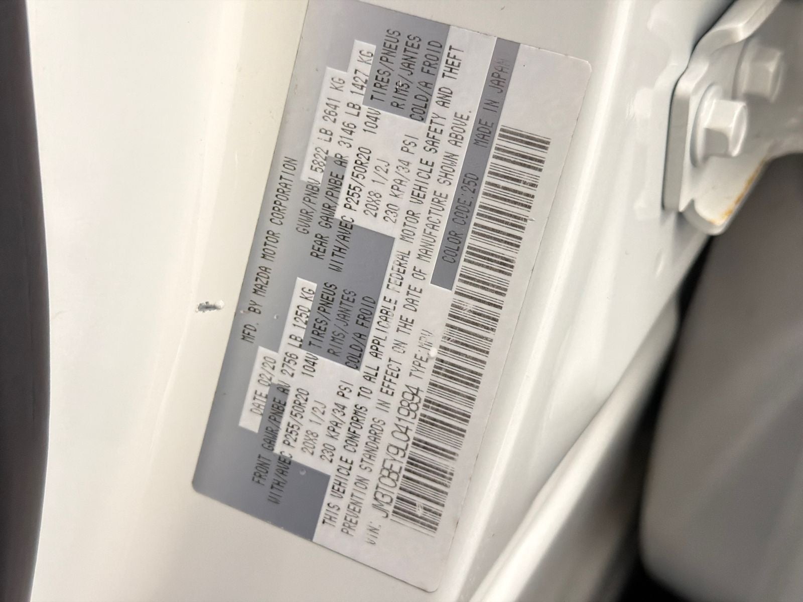 2020 Mazda Mazda CX-9 Signature